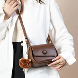 Vvsha - New Korean Version Women'S Bag Niche Design Versatile Single Shoulder Crossbody Bag Fashion Exquisite Leather Small Square Bag