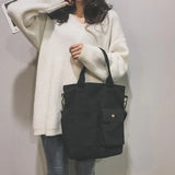 Vvsha - Women's Bag Shopper Simple Fashion Zipper Handbags Nylon Waterproof Solid Crossbody Large Capacity Tote Shoulder Bags For Women