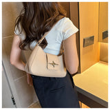 Vvsha - Vintage Pu Leather Shoulder Bags For Women  Classic Y2k Small Purse Luxury Brand Female Handbags Daily Ladies Underarm Bag