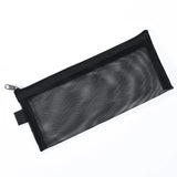 Vvsha - Simple Transparent Zipper Pencil Case Mesh Cosmetic Storage Bag Clear Stationery Bag Nylon Makeup Pouch Portable Travel Handbag