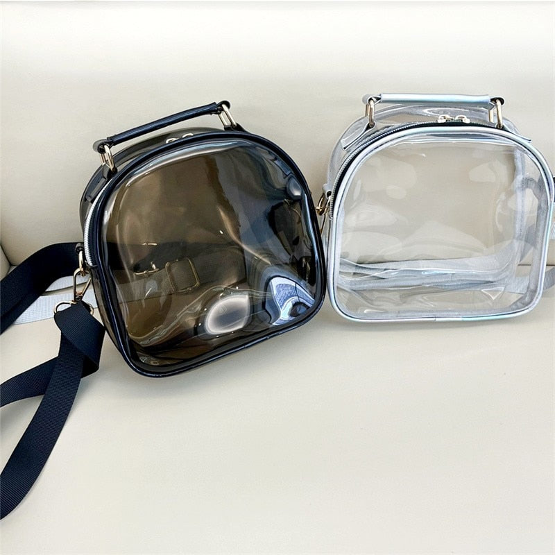 Vvsha PVC Jelly Bag Lipstick Bag Messenger Shoulder Bag Purse Handbag Coin Purse
