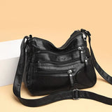 Vvsha - High Quality Women's Soft Leather Shoulder Bags Multi-Layer Classic Crossbody Bag Luxury Designer Handbag and Purse
