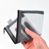 Vvsha - Simple Transparent Zipper Pencil Case Mesh Cosmetic Storage Bag Clear Stationery Bag Nylon Makeup Pouch Portable Travel Handbag