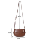 Vvsha - Fashion Pu Leather Saddle Armpit Bags Chain Crossbody Bag Ladies Vintage Underarm Handbags Shoulder Bag Flap Messenger Pouch