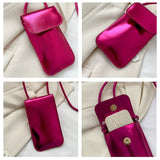 Vvsha - New Women Bag Leather Wallets Solid Color Shoulder Bag Cell Phone Purse Lady Crossbody Handbag Female Money Bags Messenger Pouch