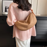 Vvsha - New Nylon Cloth Shoulder Bags Vintage Solid Color Hobos Bag Casual Large Capacity Diagonal Bag Fashion Versatile Women Handbag