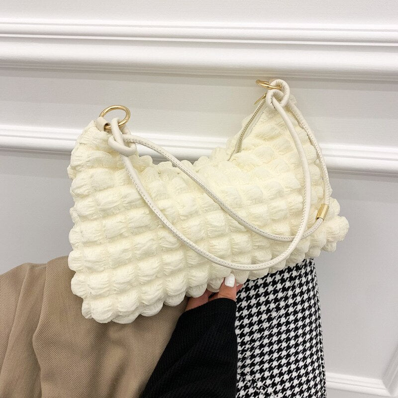 Vvsha Gentle Shoulder Bag High-quality Lightweight Large Tote Bag Armpit Bag Soft Cloud Cotton Candy Women's Designer Handbag