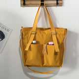 Vvsha Women's Bag Shopper Simple Fashion Zipper Handbags Nylon Waterproof Solid Crossbody Large Capacity Tote Shoulder Bags For Women