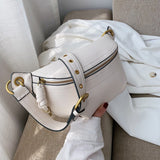 Vvsha new solid color crossbody chest bag temperament fashion all-match chain small waist bag ladies shoulder bag