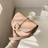 Vintage Flip Armpit Bag 2021 New High-quality PU Leather Women's Designer Handbag Saddle bag Travel Shoulder Messenger Bag