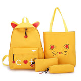 4 piece set Schoolbags For Teenage Girls Cute Print Women Backpack High Quality School Backpack Female Shoulder Bags