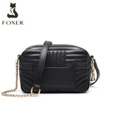 FOXER Split Leather Lady Fashion Shoulder Bag Casual Women Classic Brand Bag Large Capacity Female Cross body Bags Small Purse