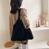casual knitted woolen women shoulder bags designer plush handbags harajuku crossbody bag lady large capacity purses 2020 winter