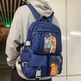Back to College DCIMOR New Multi-pocket Waterproof Nylon Women Backpack Men Large Capacity Transparent Travel Bag Unisex Insert Buckle Schoolbag