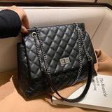 Lattice Large Tote bag 2021 Fashion New High-quality PU Leather Women's Designer Handbag High capacity Shoulder Messenger Bag
