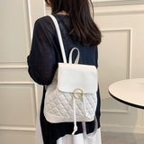 Vvsha Diamond Grain women backpack school bags for teenage girls Drawstring Design travel backpacks pu leather female Shoulder Bags