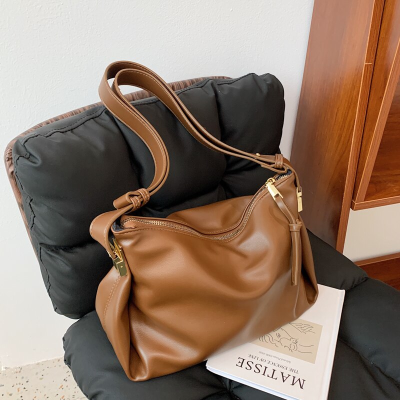 Casual Tote Bag Female Luxury Handbag Large Capacity Shoulder Bag for Women Ladies Vintage PU Leather Crossbody Bag Sac A Main