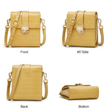 FOXER Fashion Niche Design Summer Handbags Crocodile Grain Leather Mini Shoulder Bag High Quality Mobile Phone Messenger Bag