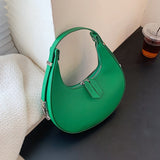 Christmas Gift Half a Month Small Underarm bag 2021 Summer New PU Leather Women's Designer Handbag Solid color Shoulder Messenger Bag Purses