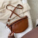 Christmas Gift Burminsa Soft Patchwork Chest Bags For Women Vintage Large Capacity Girl Crossbody Bags PU Leather Female Sling Bags Spring 2021