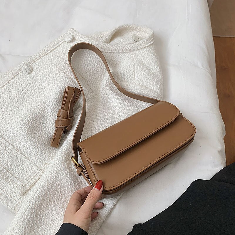 Casual small bags women fashion shoulder bags solid color leather ladies bags texture diagonal women bags trend brand bags