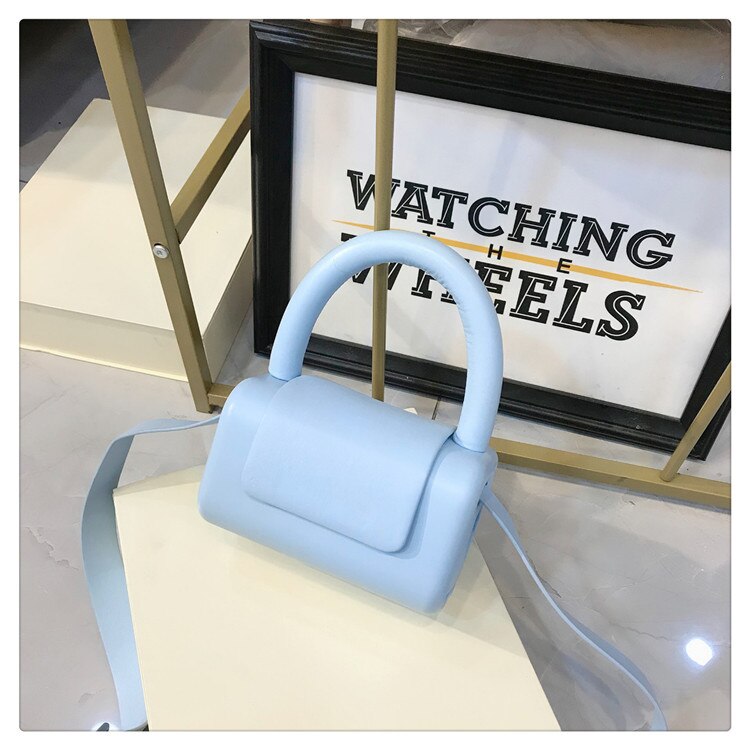 Cute Small Box Leather Handbag 2021 New Designer Mini Top Handle Solid Crossbody Bag Female kawaii Day Clutch Purse Top Quality