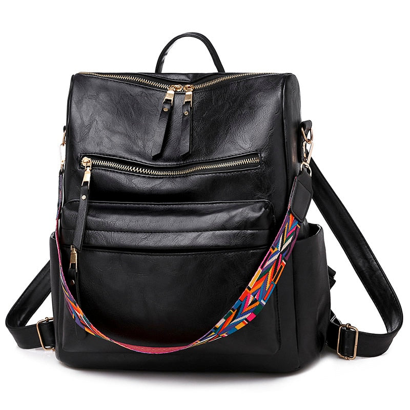 Vvsha Luxury Leather Backpack Women Bag Pack Shoulder Bag Sac A Dos High Quality Travel Backpacks Ladies School Bags mochila feminina