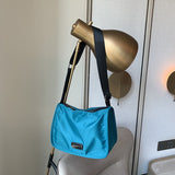 Waterproof Oxford women shouler bags  Macaron Wide Strap female Crossbody bags Light weight large capacity Gym Bag big handbag