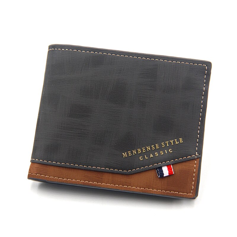 Vvsha Men PU Leather Short Wallet With Zipper Pocket Big Capacity Card Holder Fashion Money Wallets Coin Bag Official Wallet