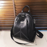 Vvsha summer new white Women's backpack soft leather girl school bag luxury brand travel backpack large capacity shoulder bag