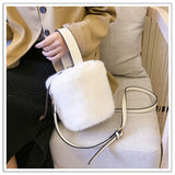 Bucket Bag Handbag Fashion Faux Fur Winter Bags Women Shoulder Crossbody Bag Ladies Plush Hand Bags Designers Bolsa Feminina Sac