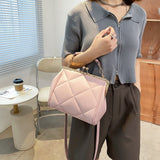 PU Leather Crossbody Bags for Women 2021 Clip Shell Handbags Female Shoulder bags Trend Lady Designer plaid ladies Hand Bag
