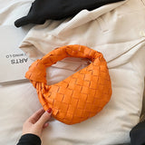 Christmas Gift Woven Small Tote bag 2021 Summer New High-quality Soft PU Leather Women's Designer Handbag Luxury brand Hand bag Phone Purses