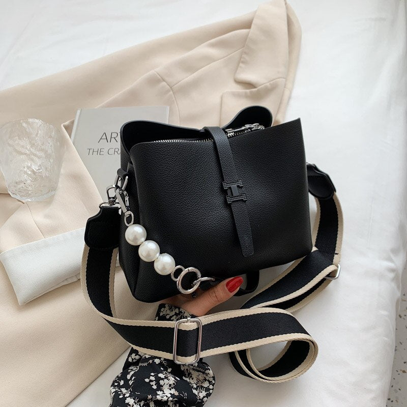 с доставкой 2020 New Fashion Lychee Women Bucket Bag Vintage Messenger Bag High Quality Shoulder Bag Simple Crossbody Bag Tote