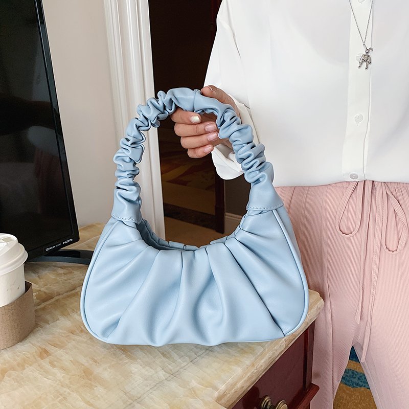 Christmas Gift Folds Design Small PU Leather Shoulder Bags For Women 2020 Elegant Handbags Female Travel Totes Lady Fashion Hand Bag