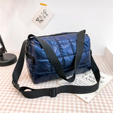 Christmas Gift Casual Nylon Shoulder Bag Designer For Women Handbag Quilted Bucket Crossbody Bag Warm Trend 2021 hit Winter Large Capacity