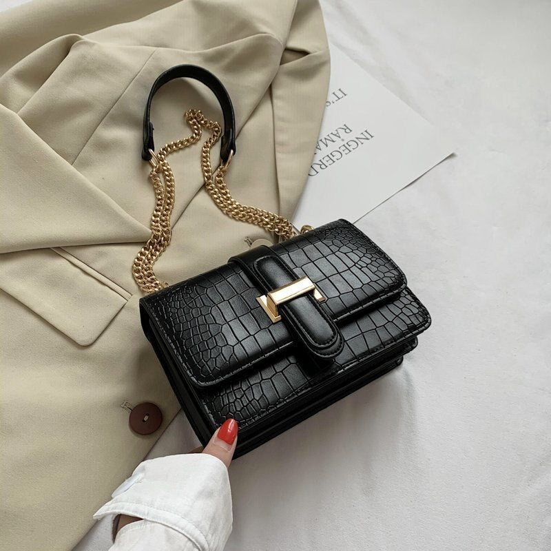 Brand Crocodile Pattern Handbags Women High Quality Leather Shoulder  Messenger Bags Designer Women Bags Crossbody Bag Sac A Main