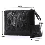 Snake pattern women enveloppe bags pu leather Women's Clutch Bag Brand Design Party Clutches for ladies wallet Free Card bag