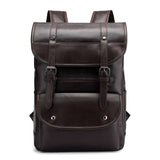 Classic Leather PU Backpack Men Fashion Travel Men Backpack Preppy Style Laptop Backpack Men Bag Waterproof Business Backpack