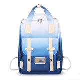 Christmas Gift Fashion gradient candy color women's backpack High quality waterproof nylon fabric leisure travel backpack Female student's Bag