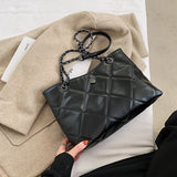 Lattice Large Armpit bag 2021 Fashion New High quality PU Leather Women's Designer Handbag High capacity Shoulder Messenger Bag