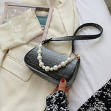 Gradient Alligator Baguette Shape Bag Luxury Leather Handbag 2021 New Fashion Shoulder Bag Womens Messenger Crossbody Bags