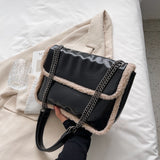 Vvsha Black Chain Shoulder Bags For Women Small Soft Leather Crossbody Bag Flap Designer Messenger Bag Ladies All Match Handbags Sac