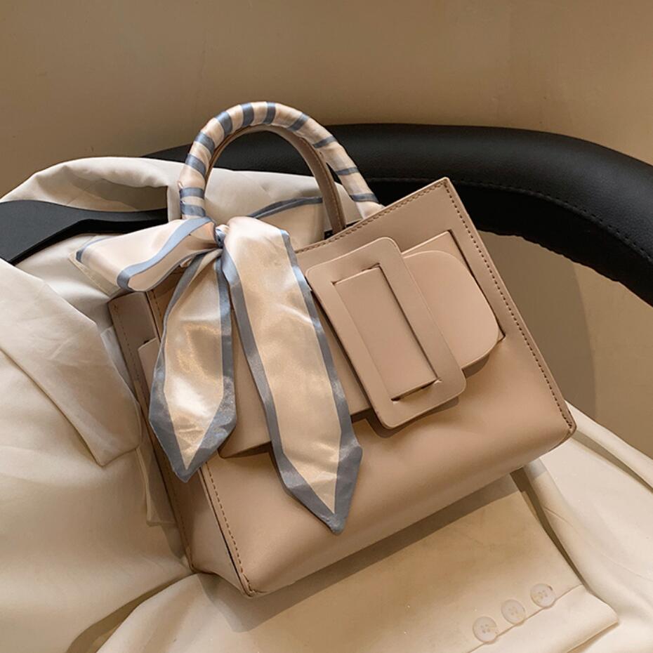 Christmas Gift Elegant Female Ribbon Tote bag 2021 Fashion New Quality PU Leather Women's Designer Handbag Luxury brand Shoulder Messenger Bag