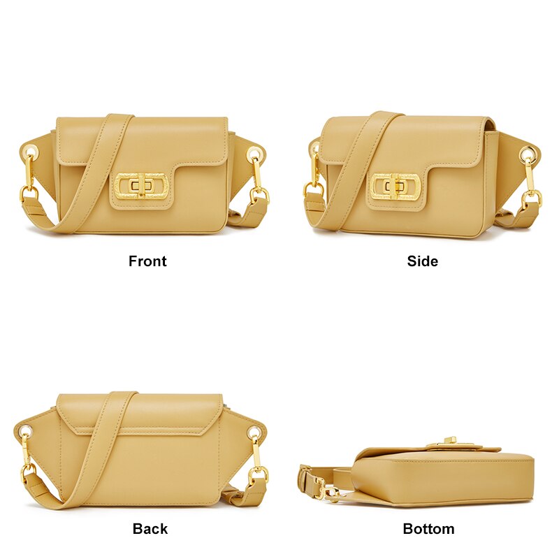 FOXER New Original Fashion Lady Wing Bag Soft Split Leather Mini One-Shoulder Woman Bag Simple High Quality Crossbody Chest Bag