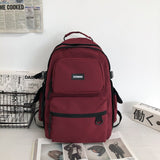 DCIMOR New Large Capacity Double Pocket Waterproof Nylon Women Backpack Femlae  Laptop Backpack for College Student School Bag