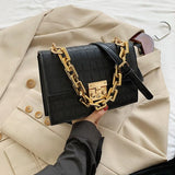 Crocodile Pattern Crossbody Bags For Women 2021 Small Chain Handbag Small Bag PU Leather Hand Bag Ladies Designer Shoulder Bags