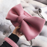 Christmas Gift cute bow women shoudler bags designer messenger bag sweet chains crossbdoy bag funny lady small flap female harajuku purses 2020