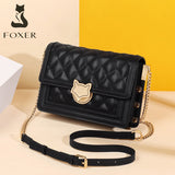 FOXER Classic Fashion Women Bag Split Leather Brand Shoulder Messenger Bags for Lady Large Capacity Casual Girl Cross body Bag