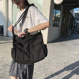 Vvsha Women's School Messenger Bags For Women Shoulder Ladies Designer Handbag Solid Large Capacity Casual Canvas Shoulder Female Bags
